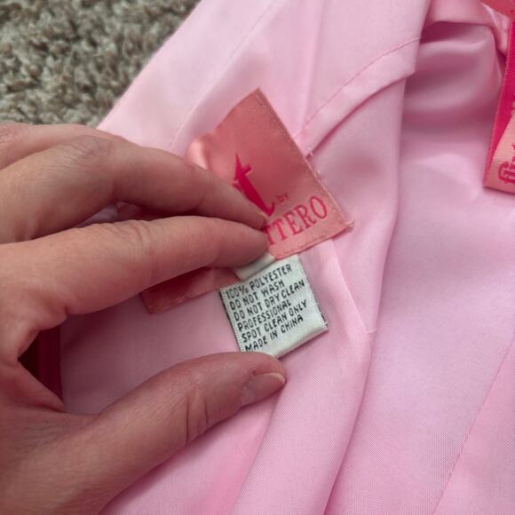 Flirt by Maggy Sottero Pink Formal Gown Halter Neck Prom Pink Beaded Y2K XS - Picture 9 of 16